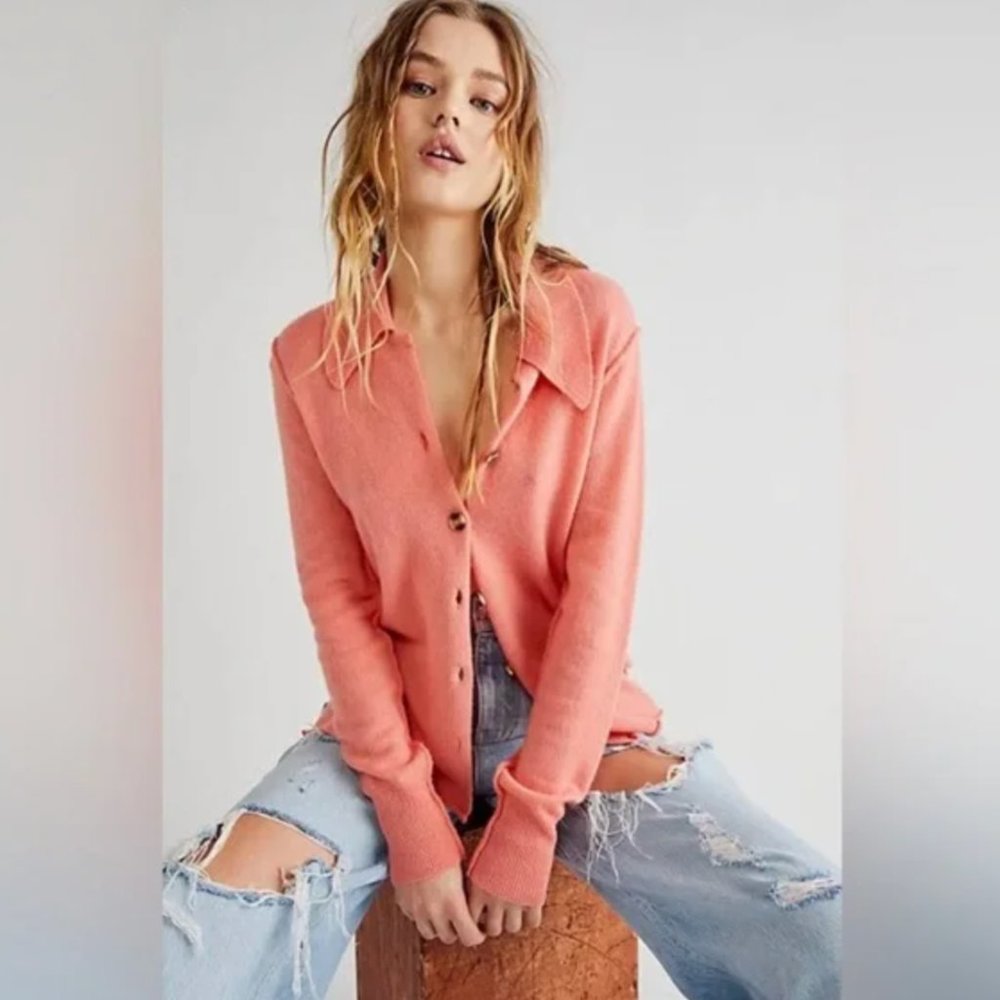 NWOT Free People Paloma 100% Cashmere Cardi